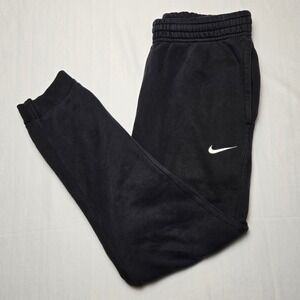 Nike Men's Black Jogger Sweatpants Logo Size Medium Cotton Polyester